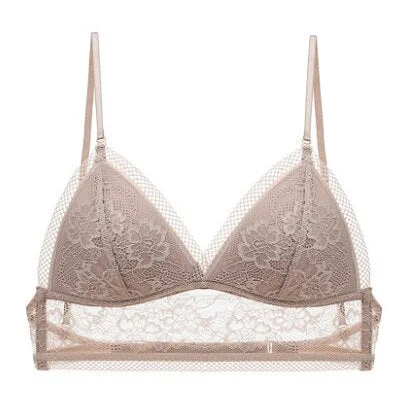 Backless Bra Triangular Sexy Woman U-Shape Beauty Back Lingerie Dot Mesh Thin Soft Seamless Bralette Underwear Soutien Gorge