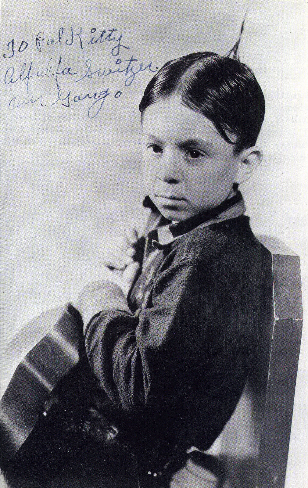 OUR GANG - CARL ALFALFA SWITZER' Signed Photo Poster paintinggraph - Child Film Star - preprint