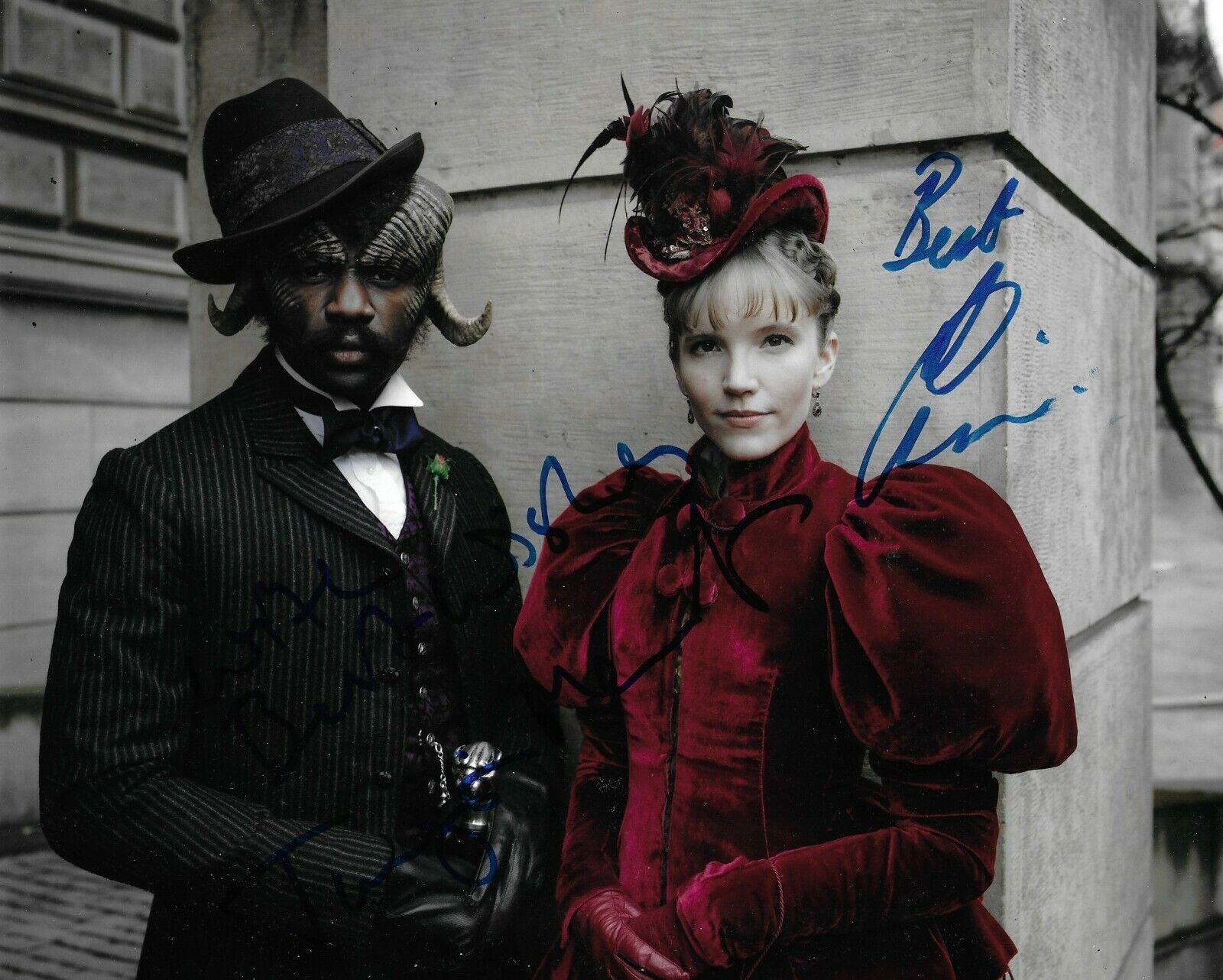 David Gyasi/ Tamzin Merchant Signed Carnival Row 10x8 Photo Poster painting AFTAL