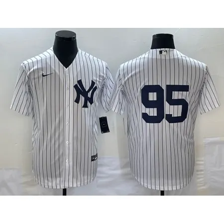 Men's New York Yankees #95 Oswaldo Cabrera White Stitched Jersey 4X0N