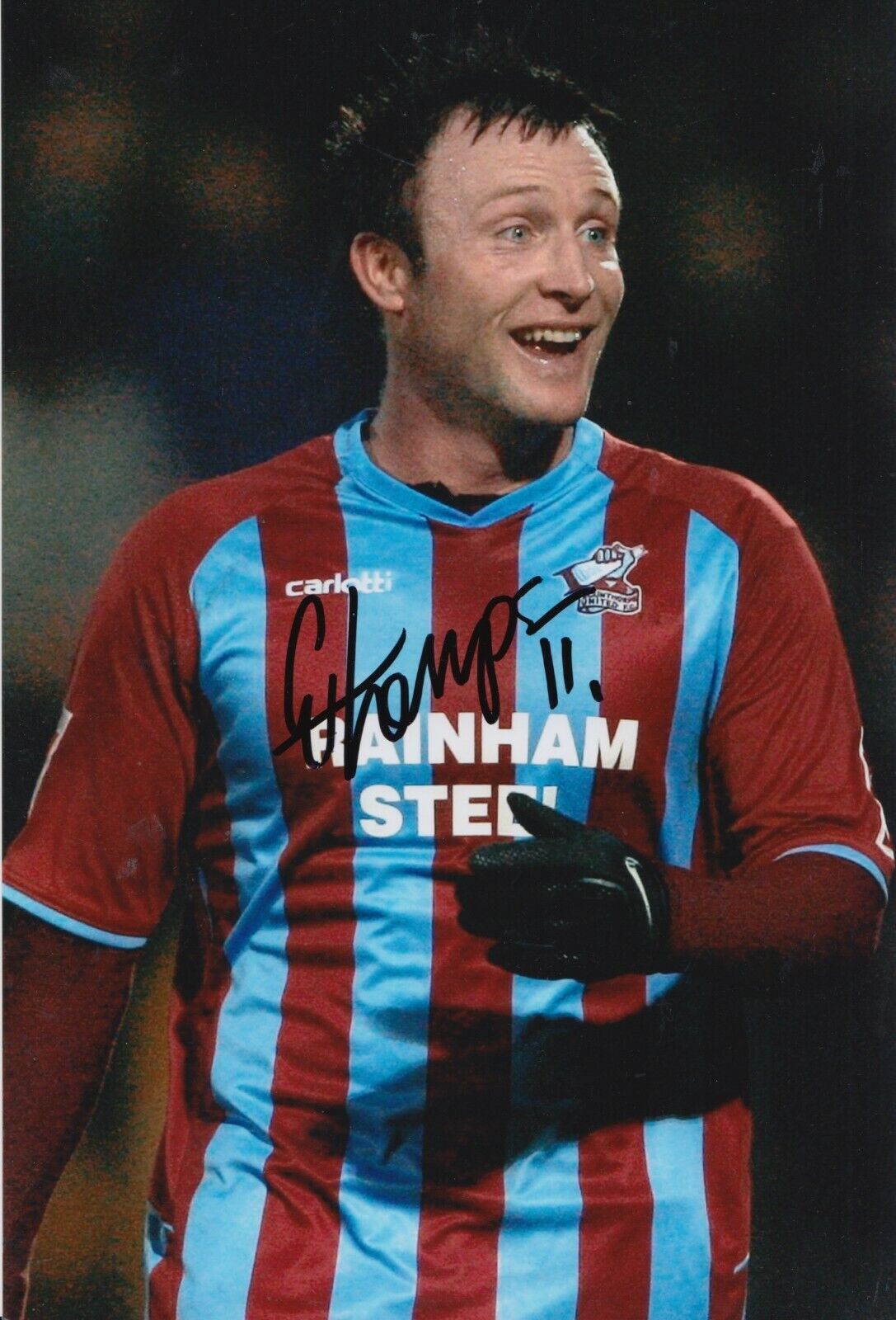 Garry Thompson Hand Signed 12x8 Photo Poster painting - Scunthorpe United Autograph 1.