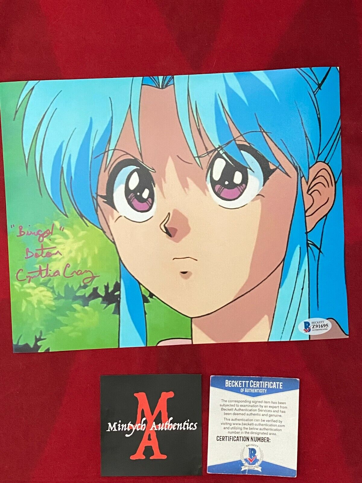 CYNTHIA CRANZ AUTOGRAPHED SIGNED 8x10 Photo Poster painting! DRAGONBALL Z! CHI-CHI! BECKETT COA