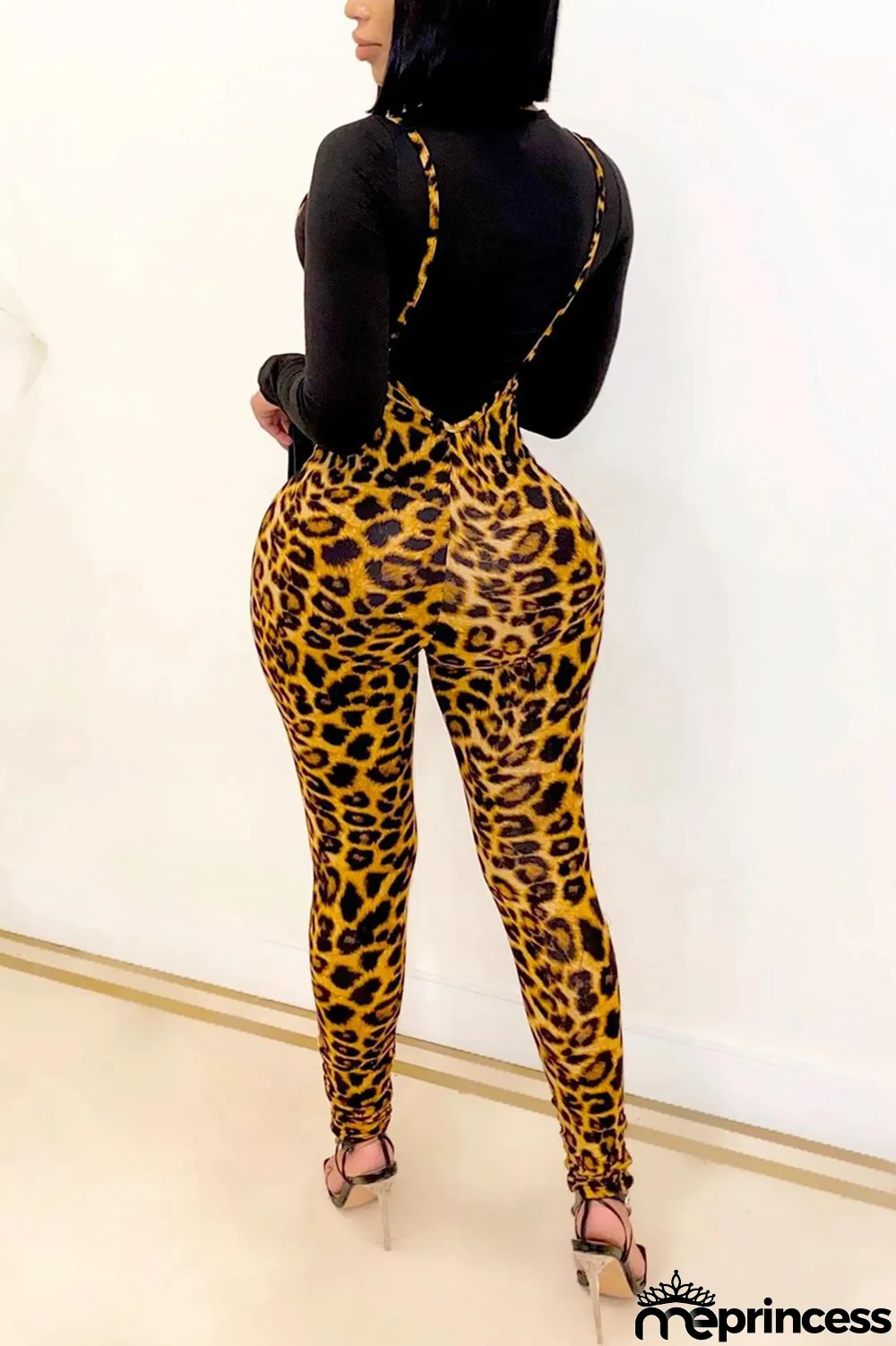 Grey Fashion Casual Leopard Lips Printed Basic O Neck Long Sleeve Regular Sleeve Regular Two Pieces