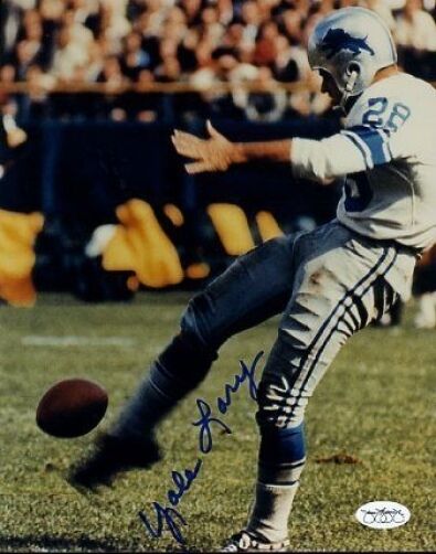 Yale Lary Lions Signed Jsa Cert Sticker 8x10 Photo Poster painting Autograph Authentic