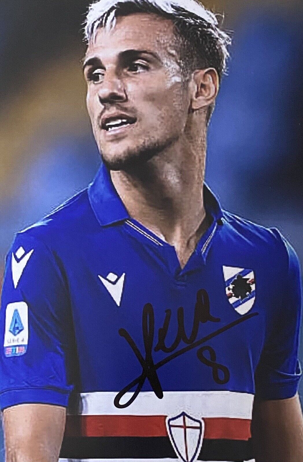 Valerio Verre Hand Signed Sampdoria 6X4 Photo Poster painting