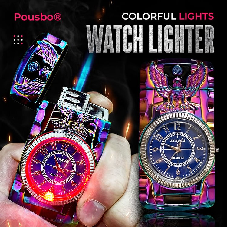 Pousbo® Colorful Lights Watch Lighter