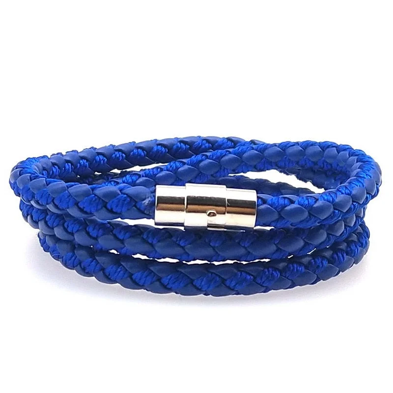 Woven Leather Rope Wrapping Special Style Classic Multi-layer Buckle Men's Leather Bracelet 21cm Men's Christmas Gifts