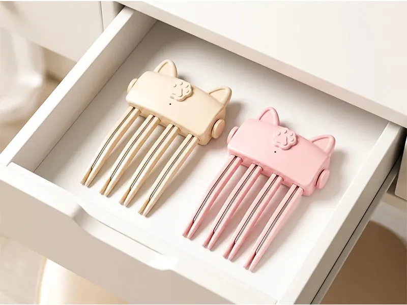 Beige and pink color options for the cordless heated root lift clip