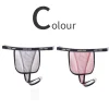 Men's low waist ice silk front strap can be covered with JJ transparent sexy T-type thong