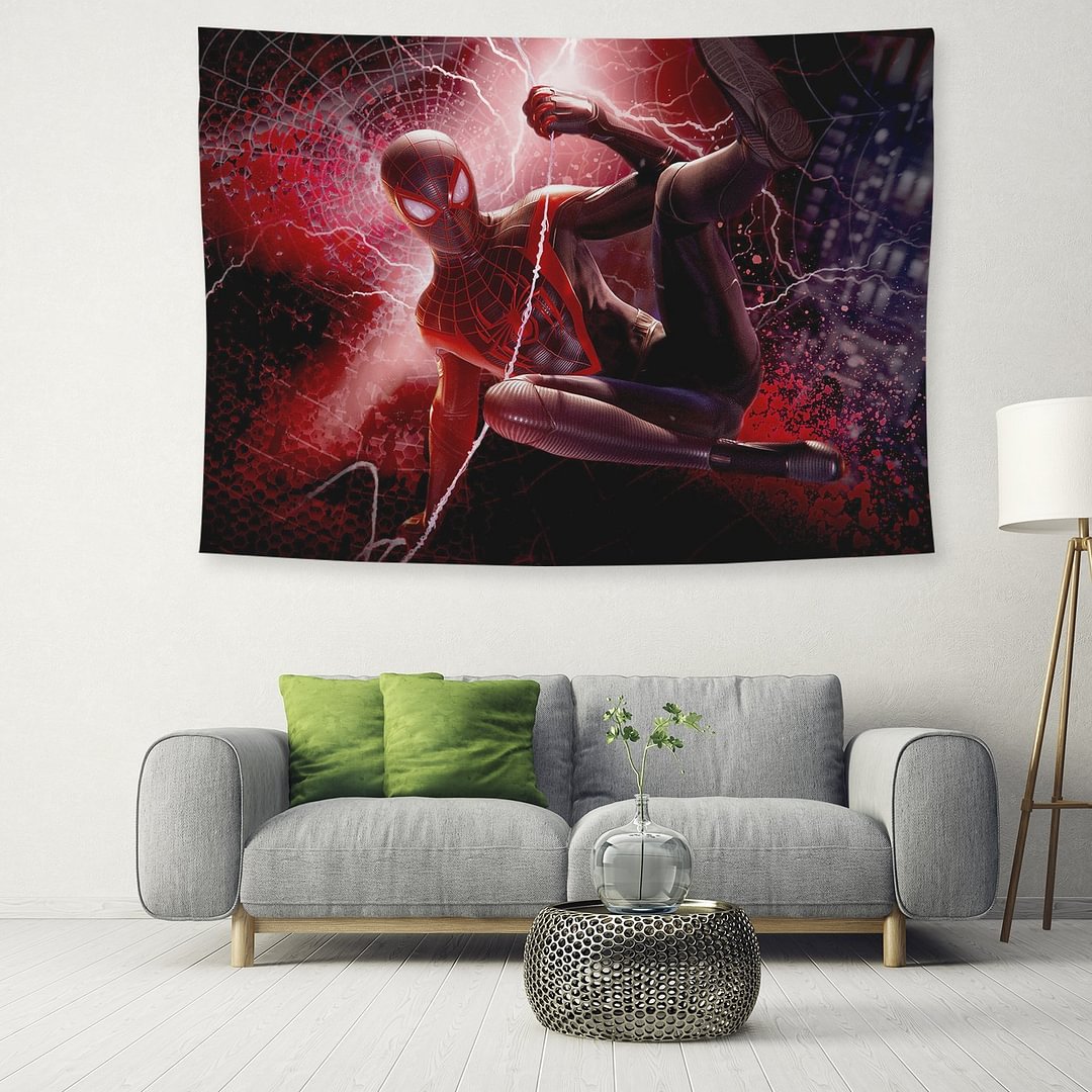 Miles Morales Spider Man Tapestry Wall Hanging Bedroom Living Room Decoration