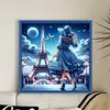 【Limited Stock Sale】Eiffel Tower And Girl In Blue Dress-11CT Stamped Cross Stitch 50*50cm/19.69*19.69in tapestrymarket