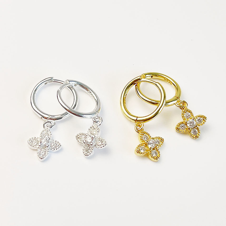 925 Sterling Silver Zodiac Sign Silver Electroplating Stud Earrings