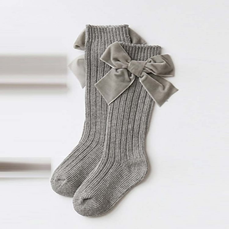 Baby Solod Color Bowknot Socks