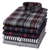 New Men's 100% Cotton Plaid Casual Long Sleeve Shirt