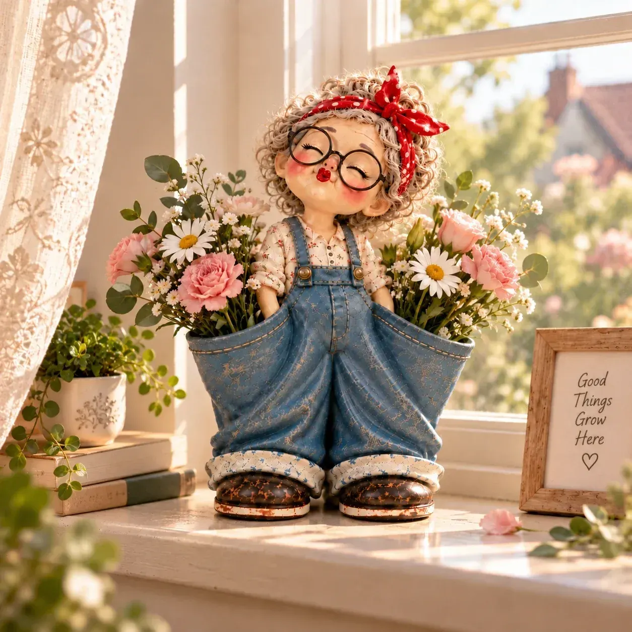Multi-purpose vintage girl organizer with different storage ideas