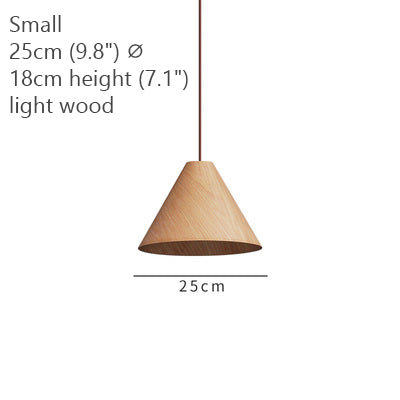 Geppetto Wooden Cone Pendant Light