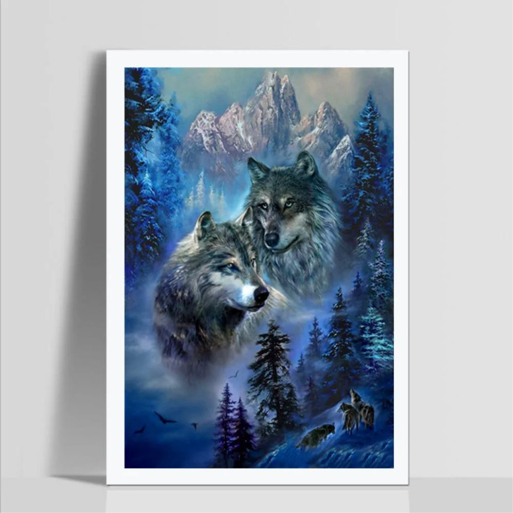 Diamond Painting - Full Round Drill - Forest Wolf(30*40cm)