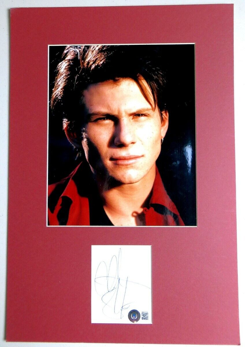 Christian Slater Autographed Matted Photo Poster painting Cut Signature True Romance BAS BB59590