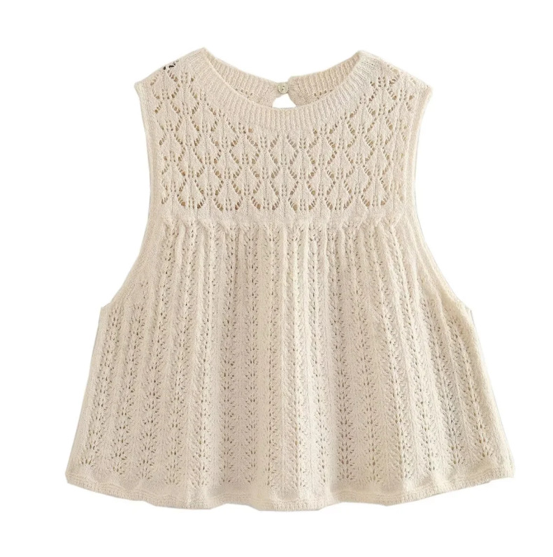 Jacquard Cutout Knit Top & Skirt Suit
