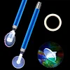 (US Local)3pcs/set Luminous Diamond Painting Tool 360&deg;Fast Scroll Wheel Point Drill Pen Include Double-sided Tape Contact Roller Kit
