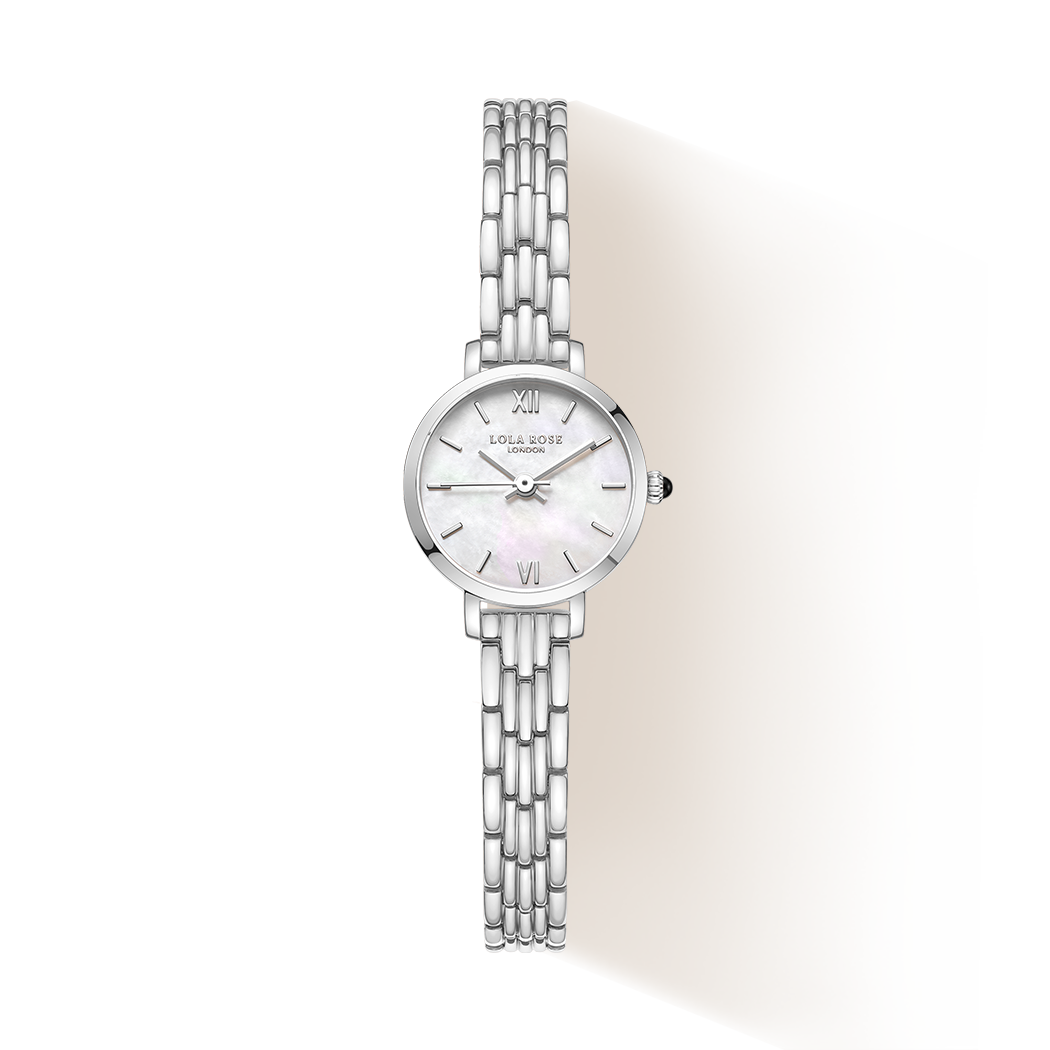 LOLA ROSE Watch: Mother-of-pearl Watch With White Gold Tone Strap