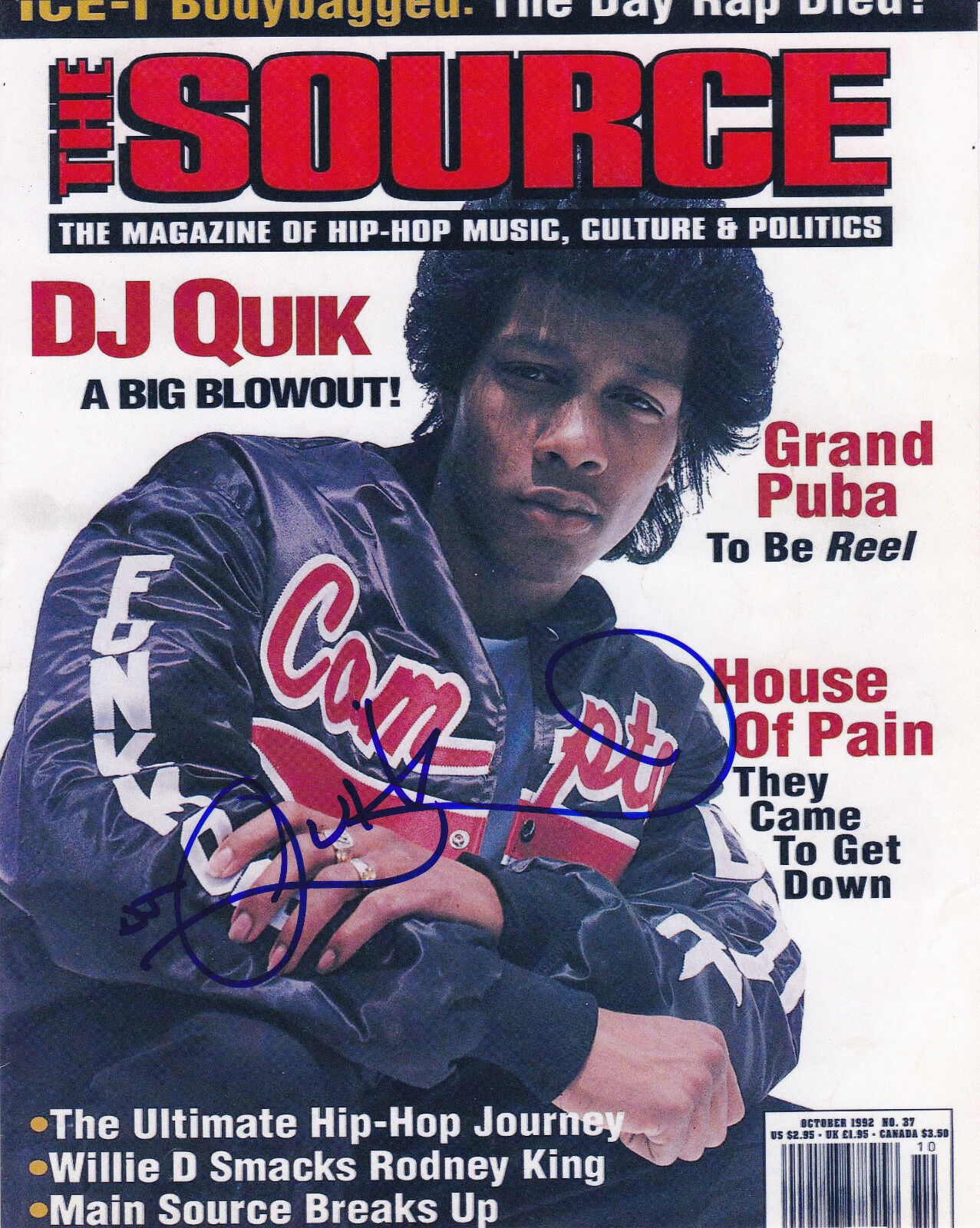 DJ Quik Signed 8x10 Photo Poster painting Way 2 Fonky Rhythm-al-ism Rapper Autograph CPT Hip Hop