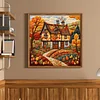 Autumn Cabin-11CT Stamped Cross Stitch 45*45cm/17.72*17.72in