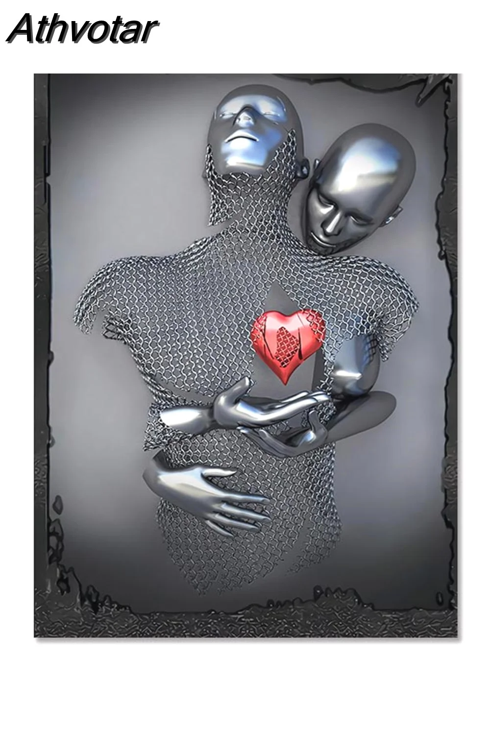 Athvotar Figure Statue Canvas Painting Romantic Abstract Posters Prints Wall Art Pictures Modern Living Room Decorations for Home