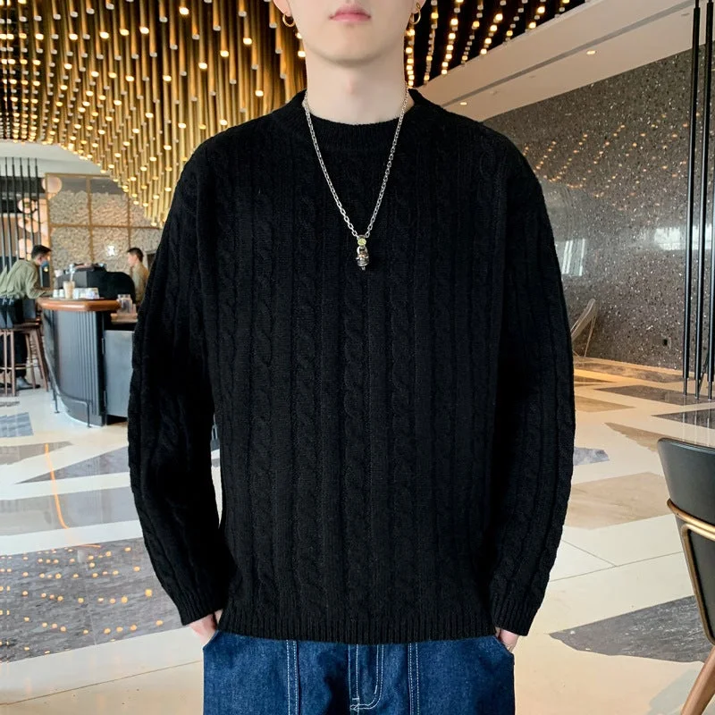 Loose Round Neck Thickened Men's Sweater