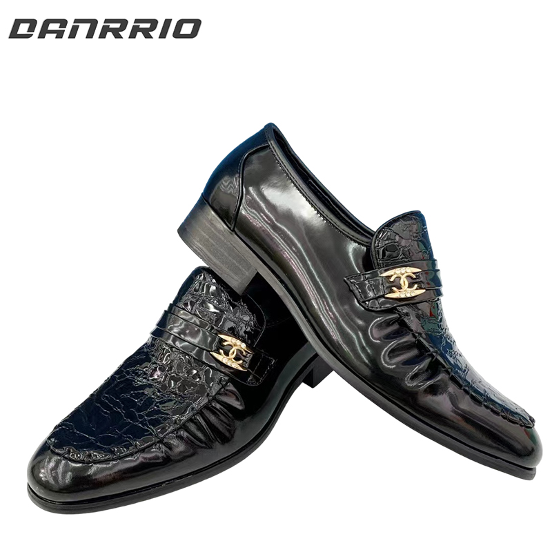 DANRRIO Cowhide Patent Leather Business Loafers DANRRIO.COM DANRRIO
