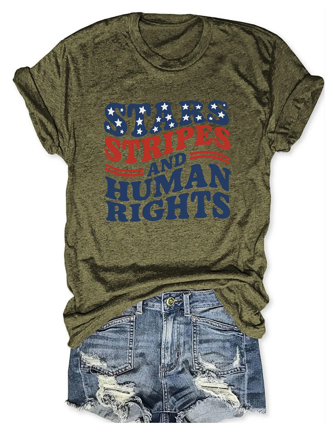 Stars Stripes And Human Rights T-shirt