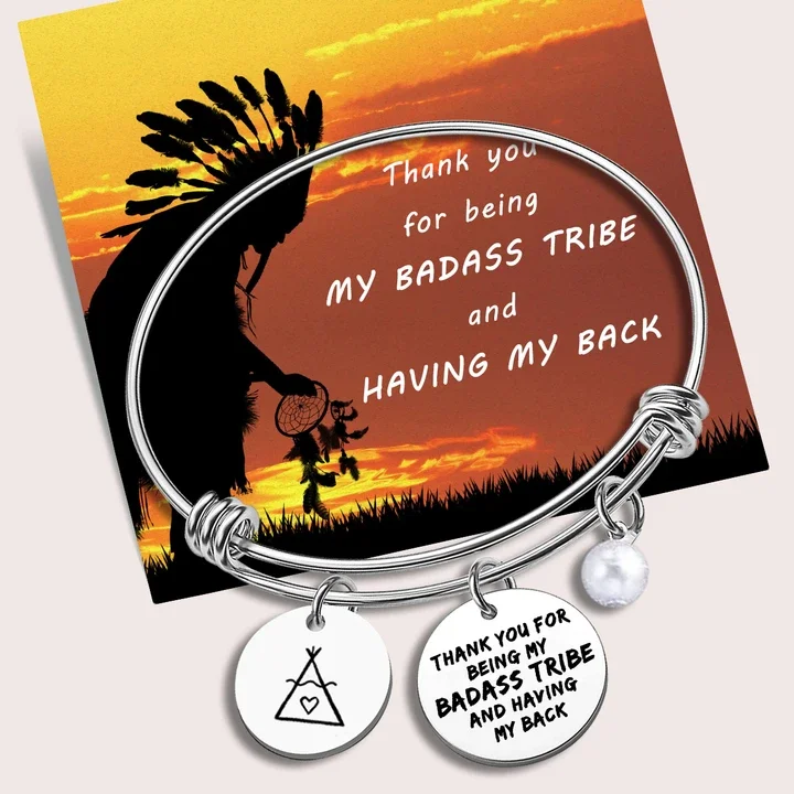 Thank You For Being My Badass Tribe And Having My Back Bracelet