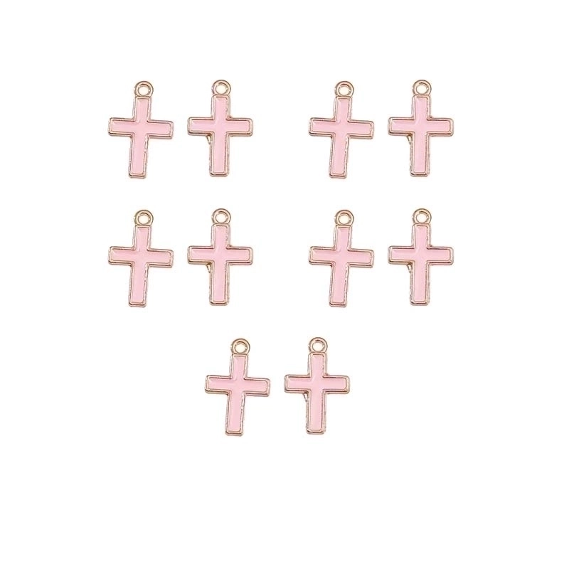 10 Pcs/Package 16.6*19.9Mm 21.5*15.9Mm Aluminum-Magnesium Alloy Kc Gold Cross Jewelry Accessories Pendant