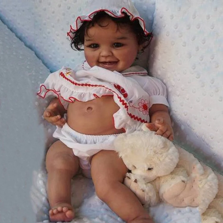 17''inch sweet Realistic African American Allison reborn baby doll Juliana