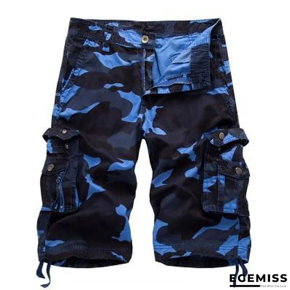 Men's Military Cargo Shorts Summer Camouflage Multi-Pocket Casual Shorts | EGEMISS