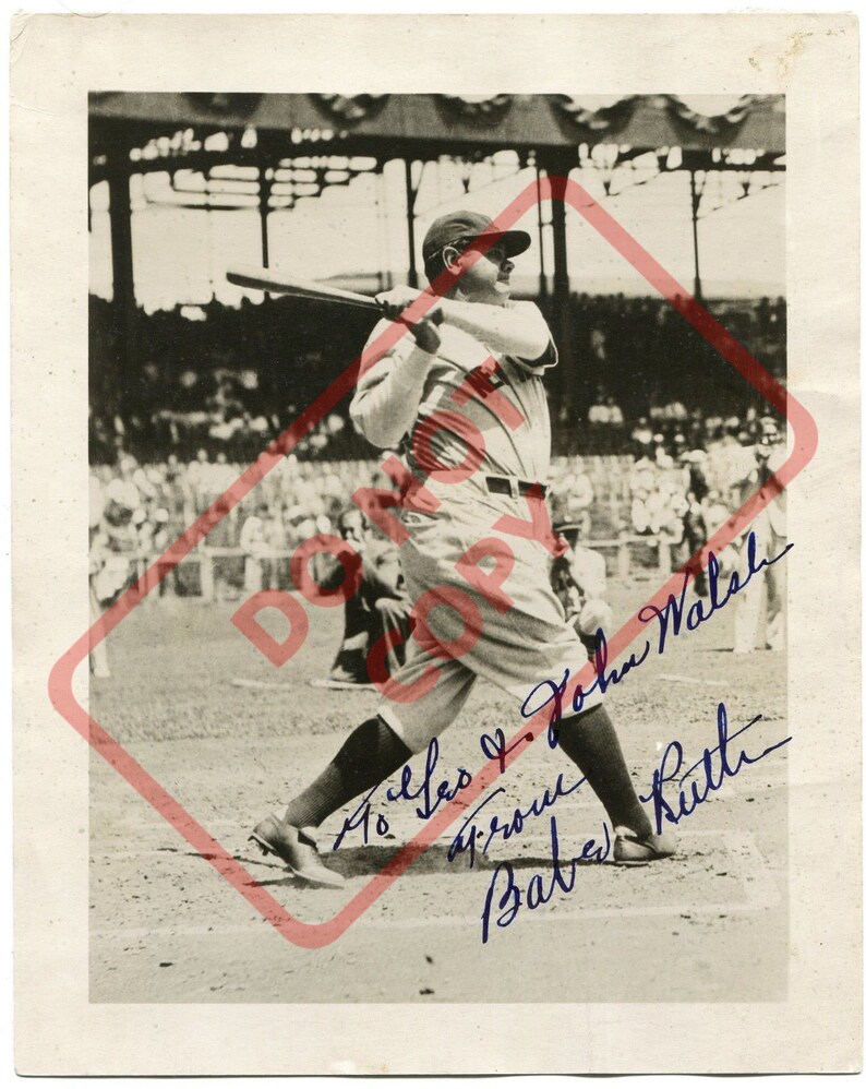 Babe Ruth Vintage 8.5x11 Autographed Signed Reprint Photo Poster painting