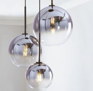 Loft Modern Pendant Light Silver Gold Glass Ball Hanging Lamp Hanglamp Kitchen Light Fixture Dining Living Room Luminaire