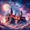 Castle-11CT Stamped Cross Stitch 50*50cm/19.69*19.69in