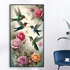 Diamond Painting-DIY Full Round Drill Hummingbird and Flower(70*40 CM)