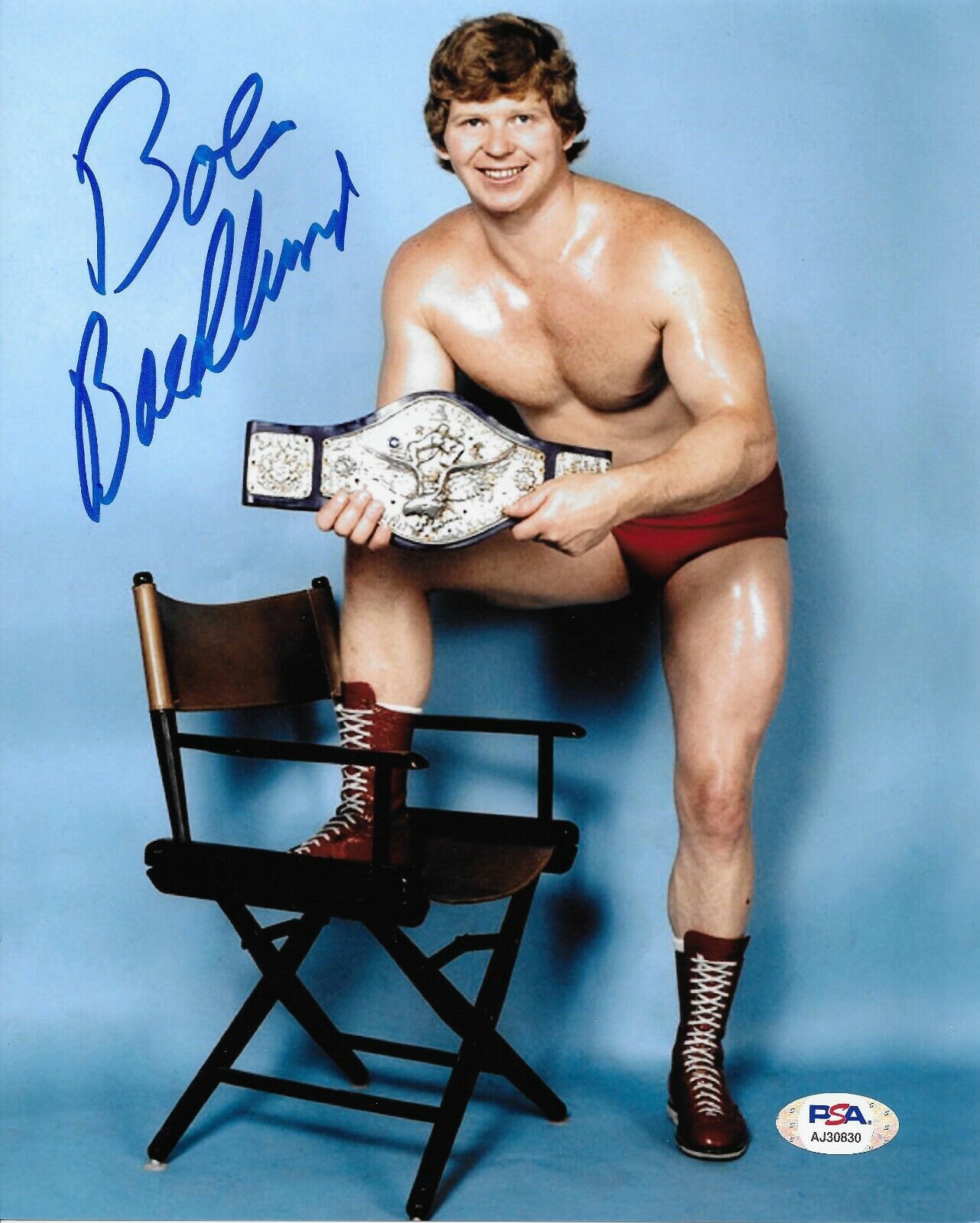 BOB BACKLUND WWF WWE SIGNED AUTOGRAPH 8X10 Photo Poster painting #4 W/ PSA COA