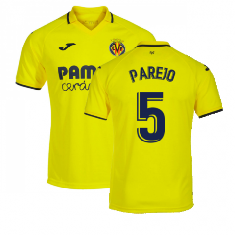 Villarreal Dani Parejo 5 Home Shirt Kit 2022-2023