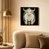 DIY Pearl Painting Cow for Home Wall Decor with Frame(30x30cm)
