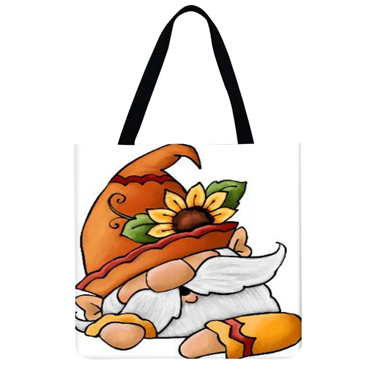 Cartoon Gnome Goblin - Linen Tote Bag