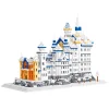 Block model of the world famous building Swan Lake Castle (8288 pieces)