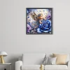 (45*45cm)Angel Blue Rose - Round Partial AB Drill Diamond Painting
