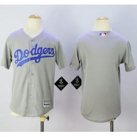 Dodgers Blank Grey Cool Base Stitched Youth MLB Jersey