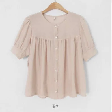 New Girls Summer Blouse Women Suit Shirt Short Sleeves Tops High Waist Skirt Mini A Line Skirts Two Piece Suits Sell Separately