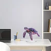 (US Local)5D DIY Special Shape Diamond Painting Desk Ornament Purple Animals Decor Kit