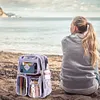 PVC Clear Outdoor Backpack Multi Pocket Transparent Sports Backpack Hiking Bag