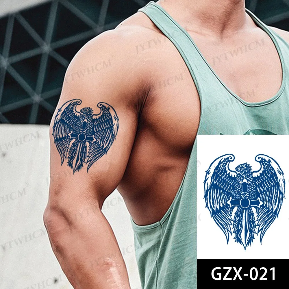 Sdrawing Stickers Semi-permanent Plant Lasting Tattoo Blue Henna Lace Flower Arm Non-reflective Herbal Juice Tattoo Waterproof